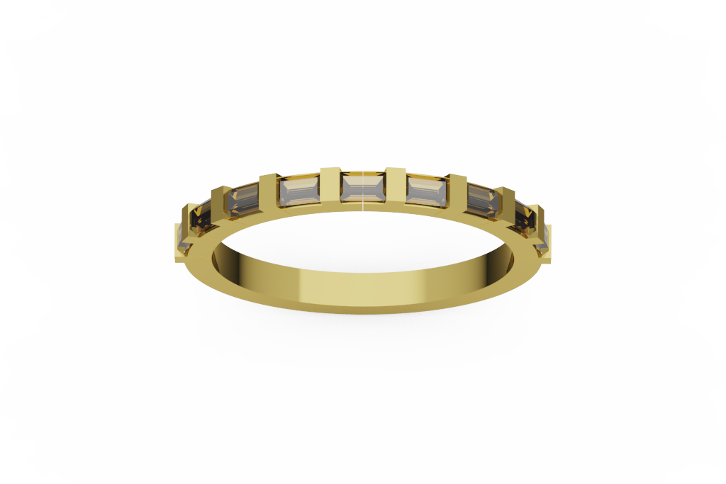 East West Baguette Diamond Wedding Band