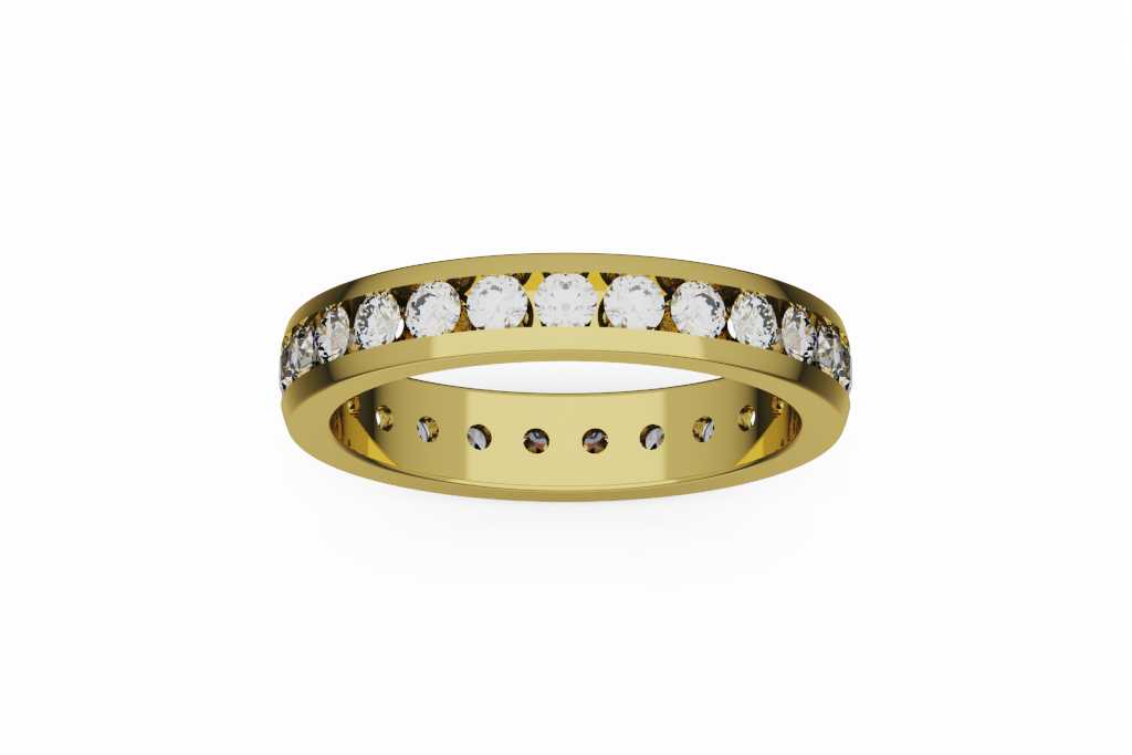 Round Diamond Eternity Band With Gallery Holes
