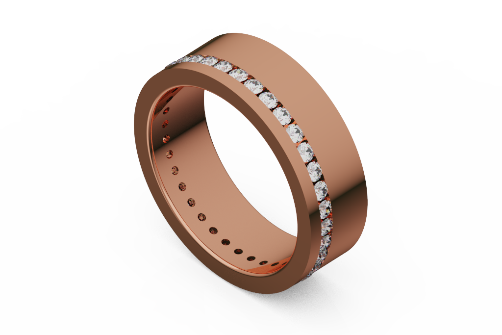 Wide Men's Diamond Eternity Band