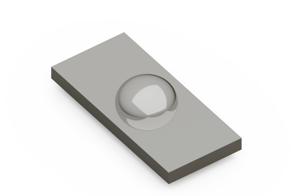 Rectangular Tag Pendant With Oval Cabochon Center