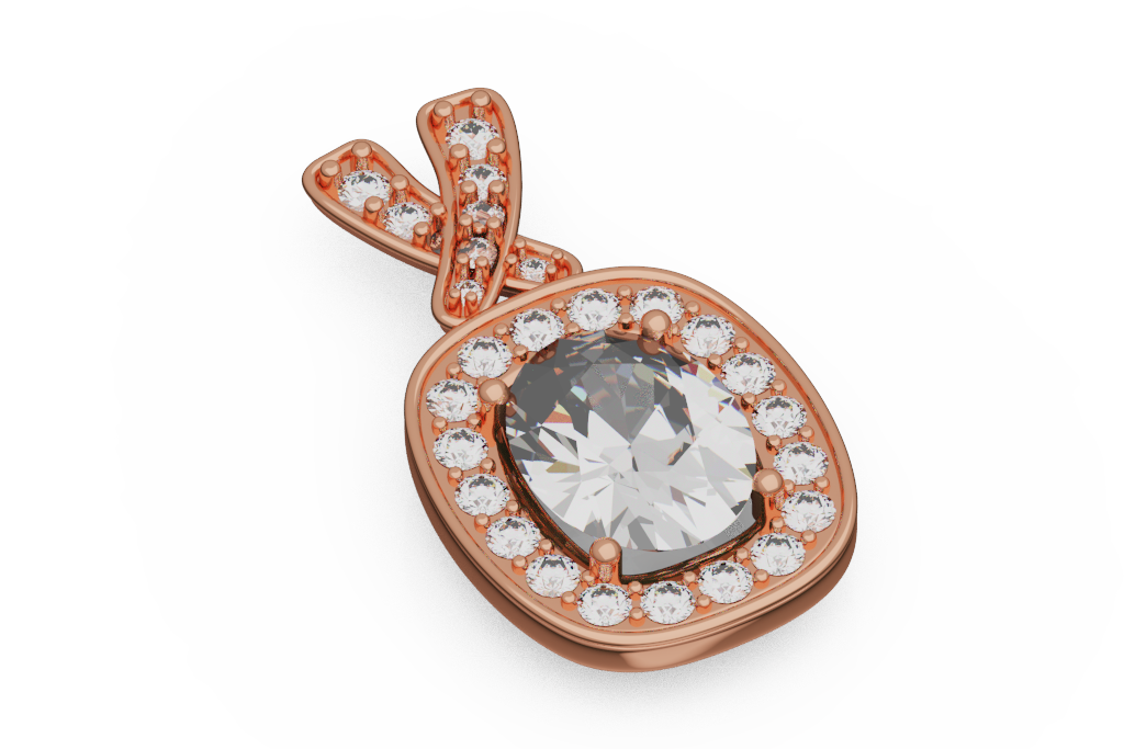 Oval Diamond Halo Bow Drop Earrings
