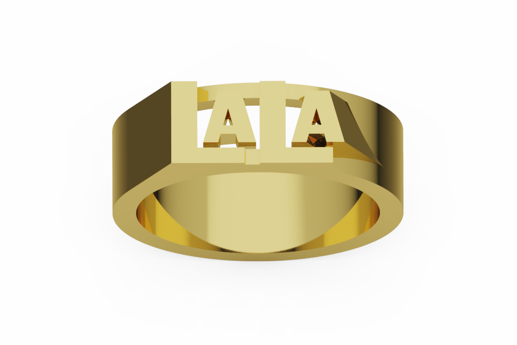 Raised Letter Commemorative Band