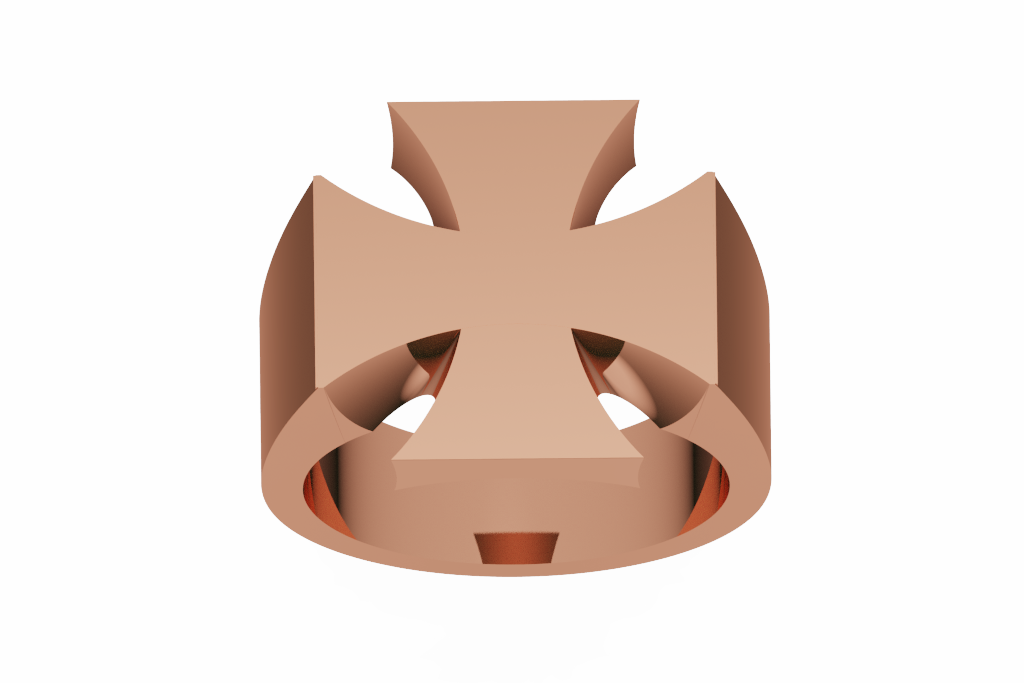 Maltese Cross Commemorative Signet Ring