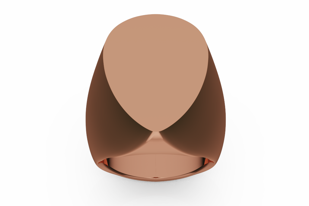 Plain Pear Shape Signet Ring