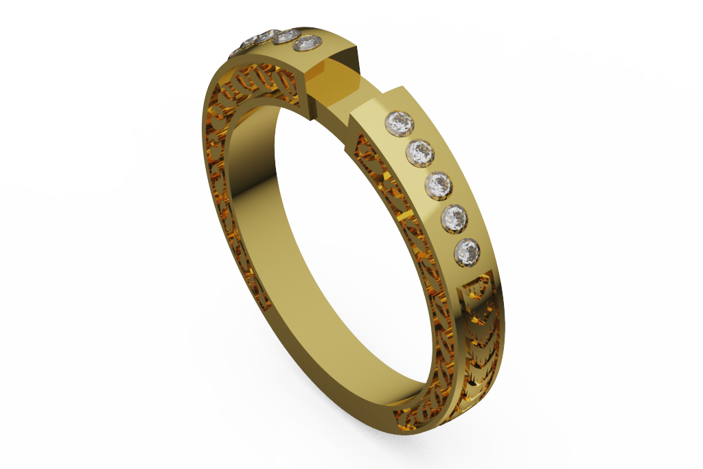 Diamond Accent Semi Mount With Filigree Gallery