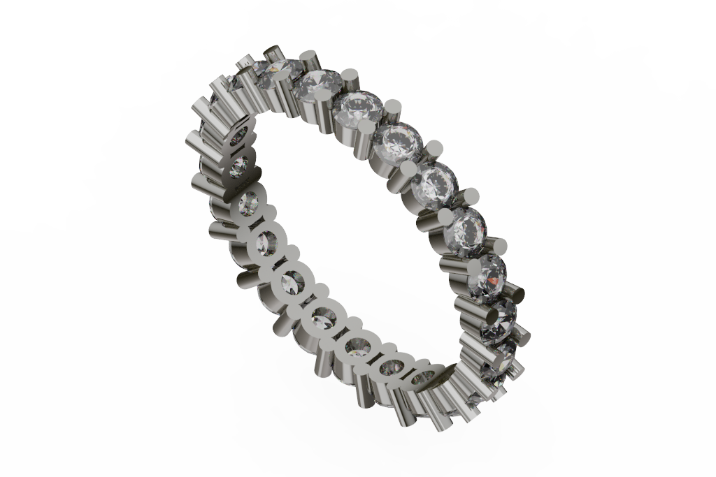 Round Diamond Eternity Band With Open Gallery