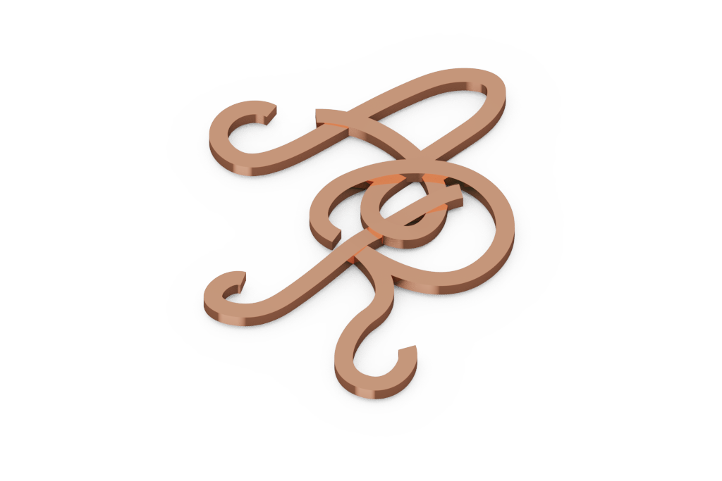 Interlocking Script Monogram Pendant
