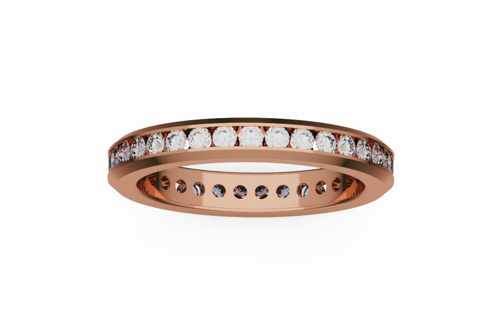 Channel Set Round Diamond Eternity Band