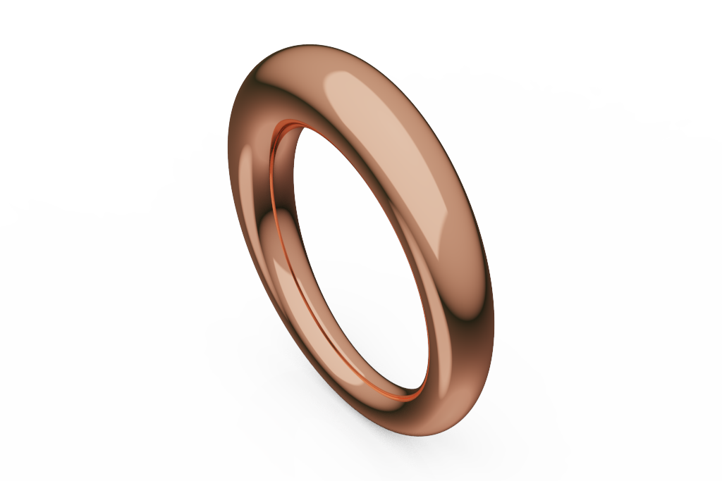 Classic Plain Domed Wedding Band