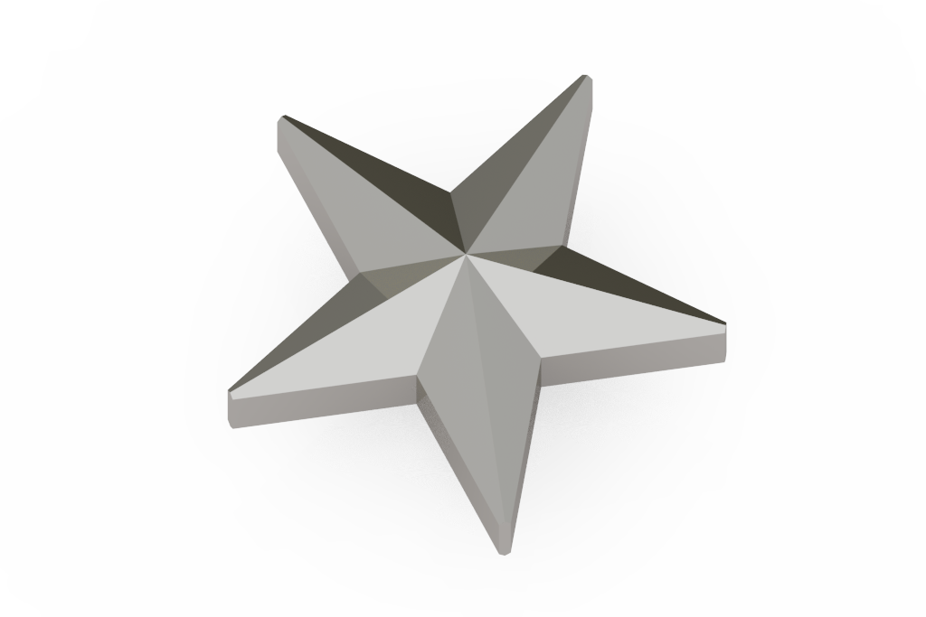 Faceted Five Point Star Charm