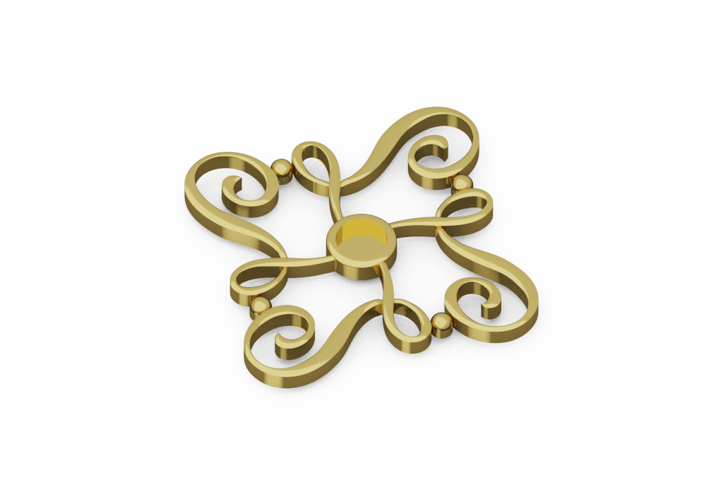Open Scrollwork Quatrefoil Pendant