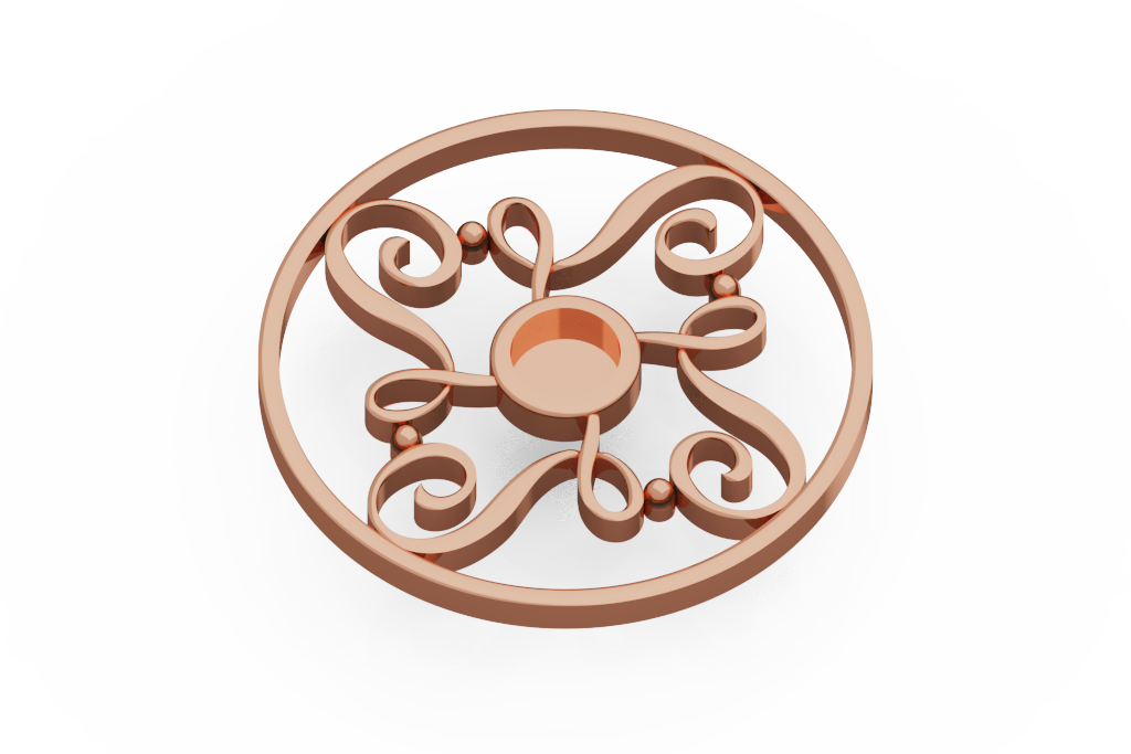 Oval Open Scrollwork Medallion Pendant