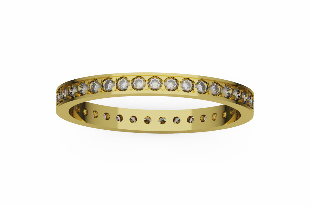 Slim Round Diamond Eternity Band