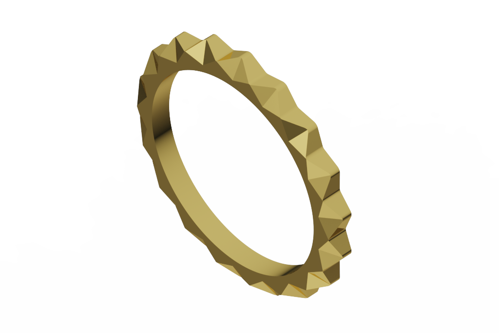 Pyramid Faceted Stack Band