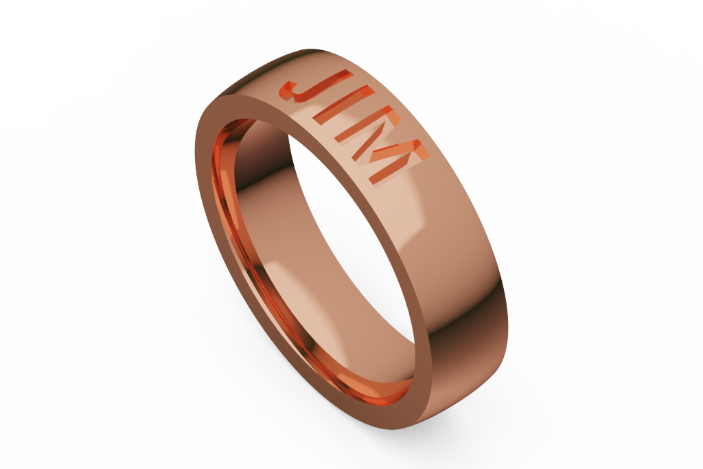 Polished Name Wedding Band