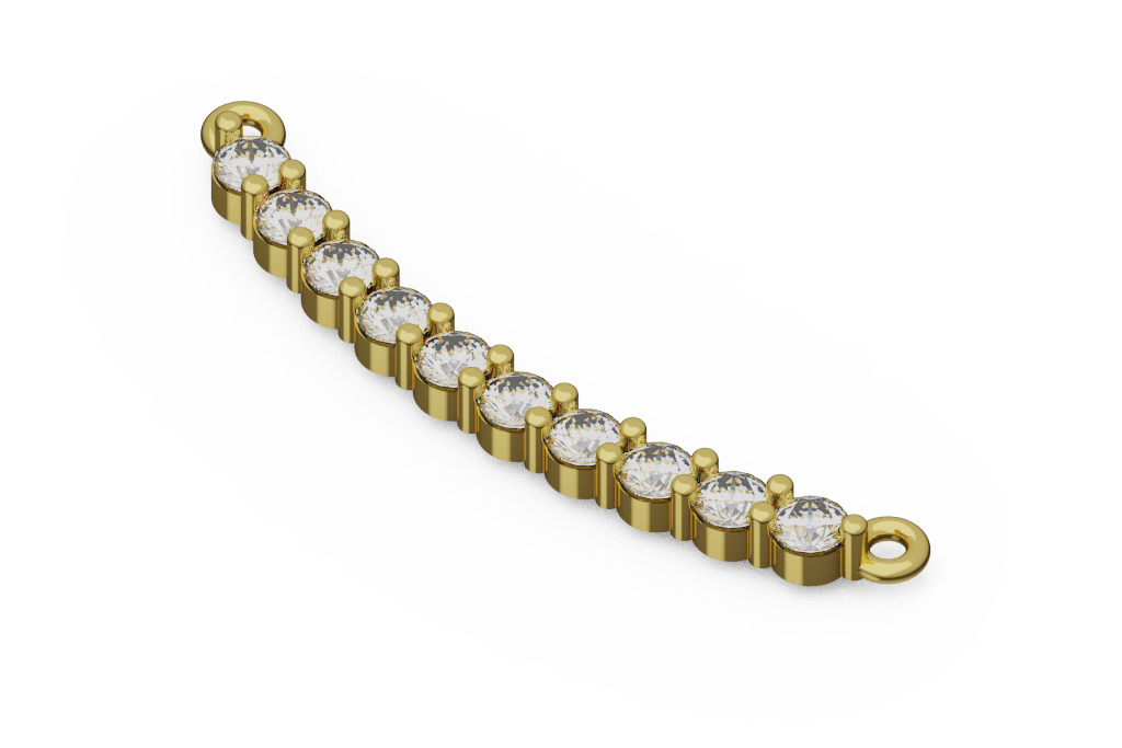 Curved Diamond Connector Pendant