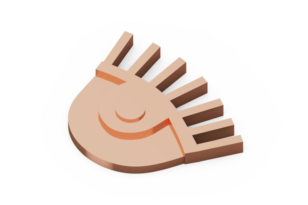 Stylized Eye Lash Earring