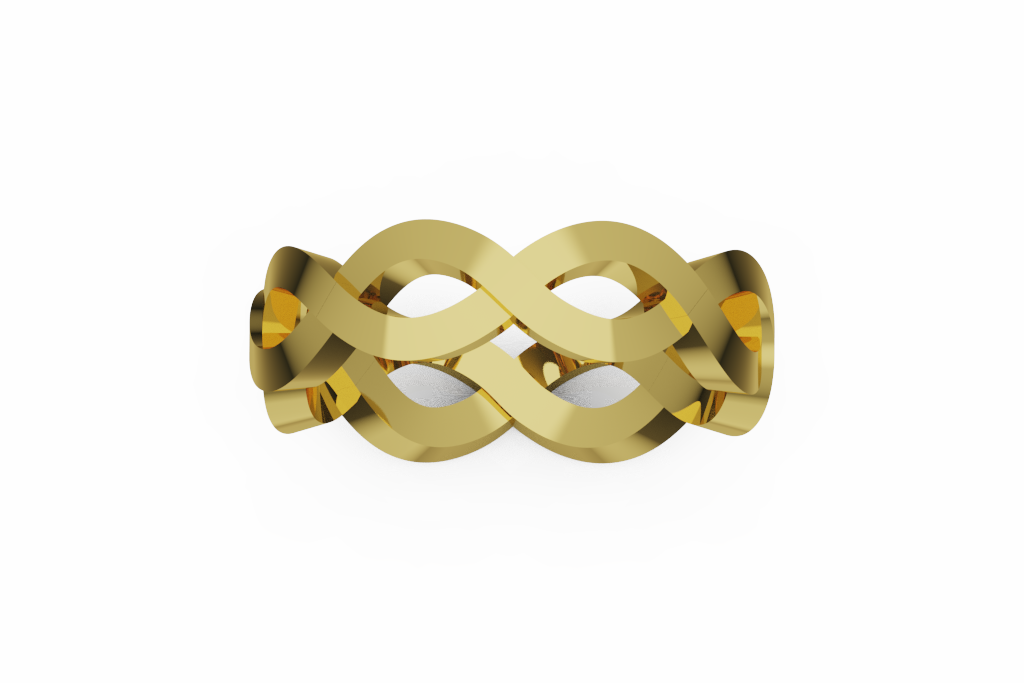 Open Infinity Link Wedding Band
