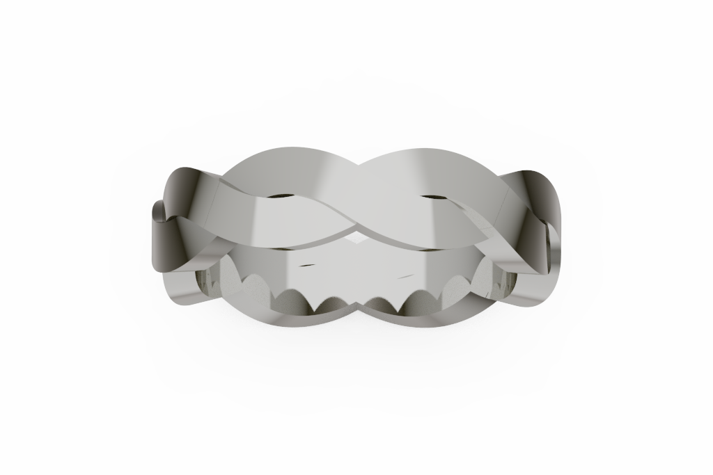 Wide Infinity Ribbon Wedding Band