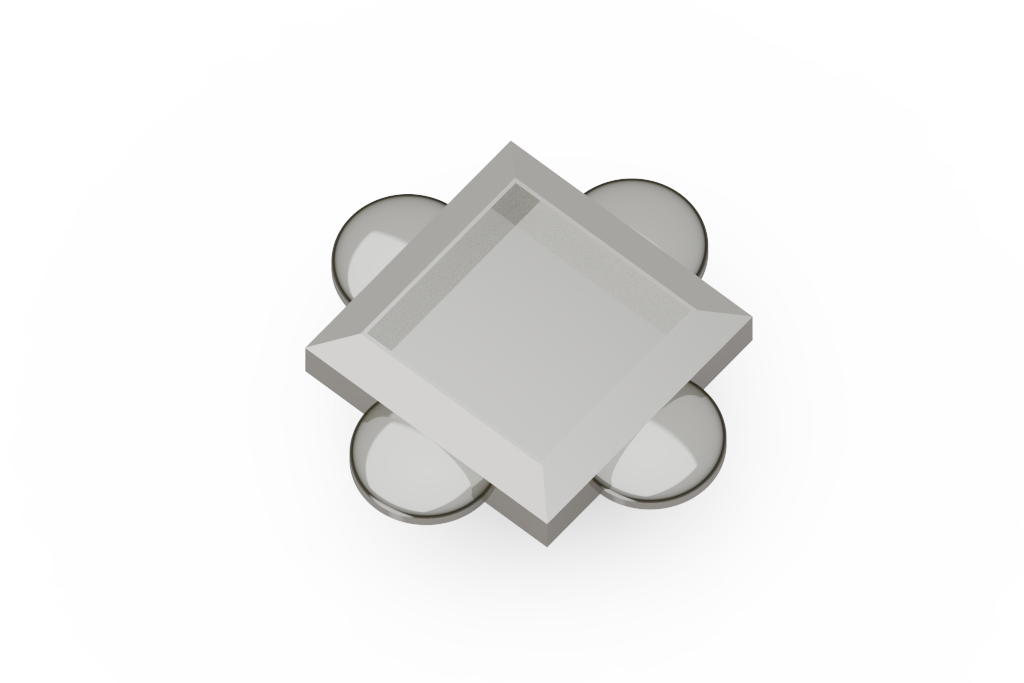 Geometric Square Clover Pendant