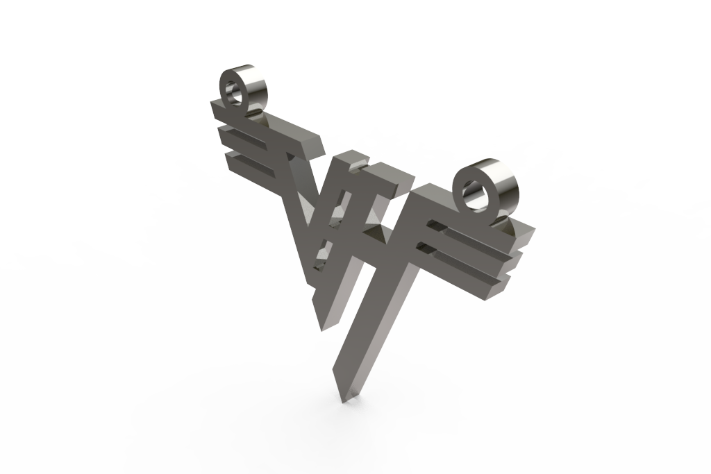 Geometric Double Loop Pendant Component