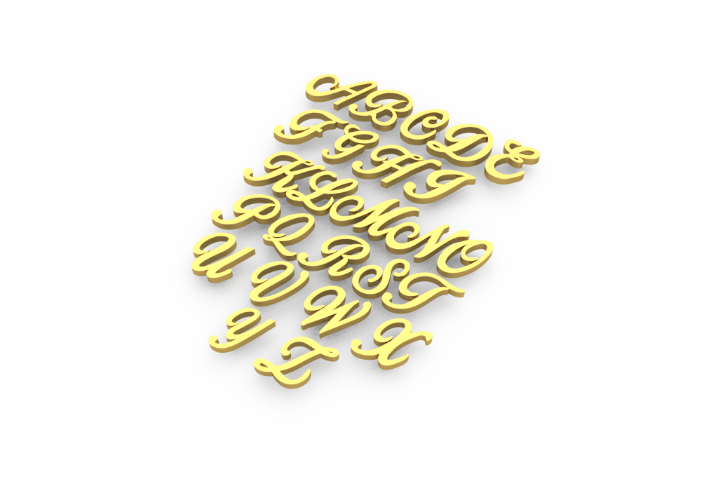 Script Alphabet Jewelry Finding