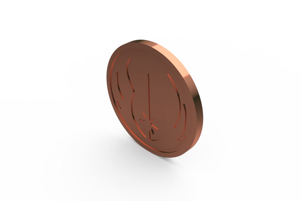 Round Engraved Line Medallion Pendant