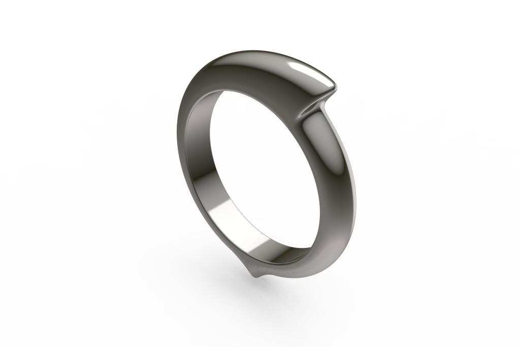 Plain Sculpted Overlap Fashion Band