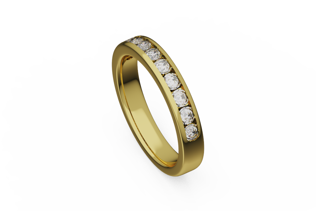 Classic Channel Set Diamond Wedding Band
