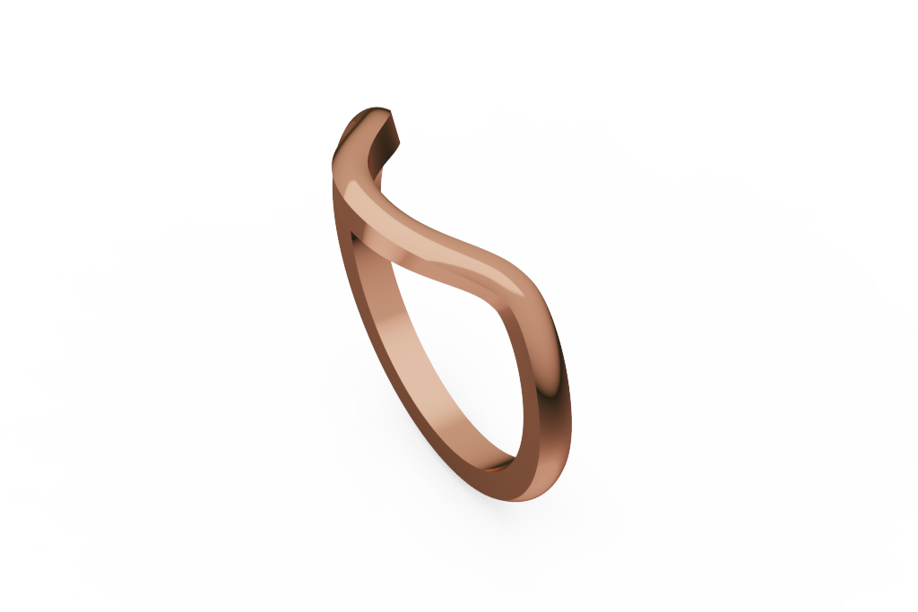Plain Curved Contour Wedding Band