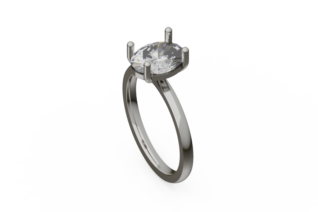 Oval Solitaire Ring