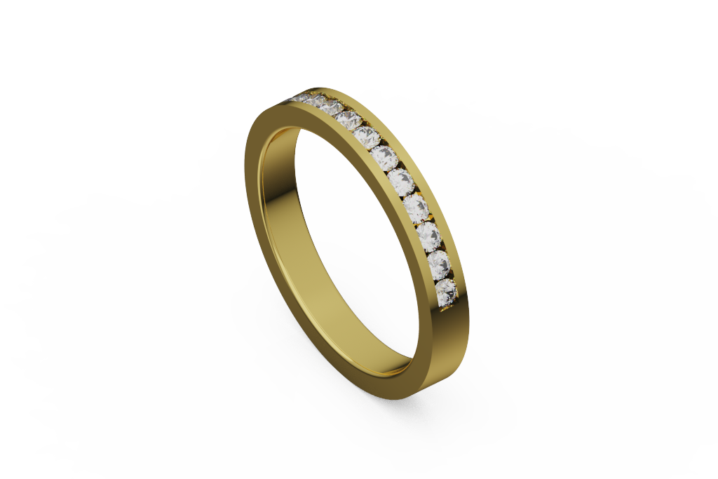 Slim Channel Set Diamond Band