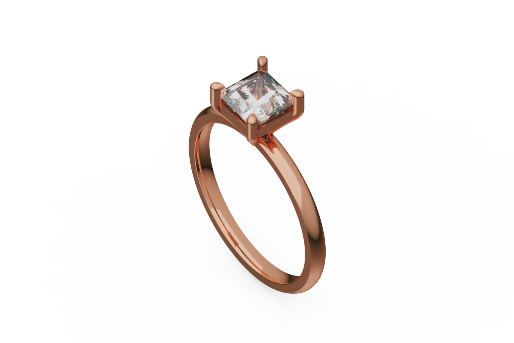 Princess Cut Solitaire Ring
