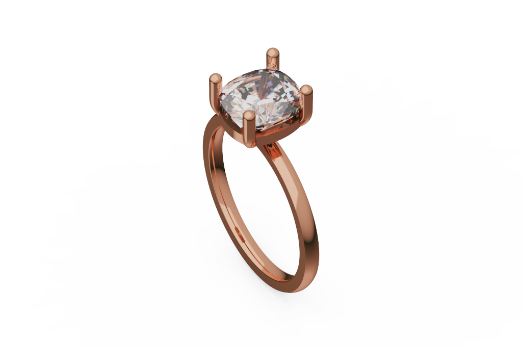 Cushion Solitaire Ring