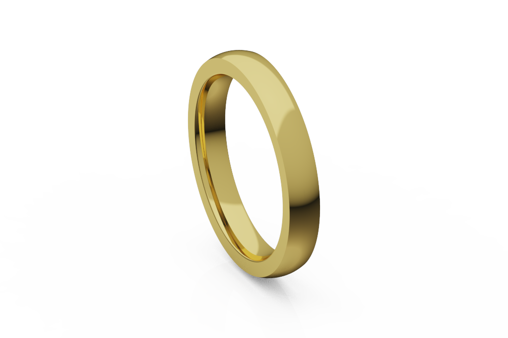 Low Dome Plain Comfort Fit Wedding Band