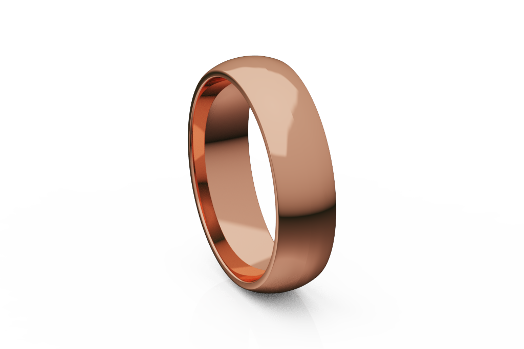 Wide Domed Plain Wedding Band