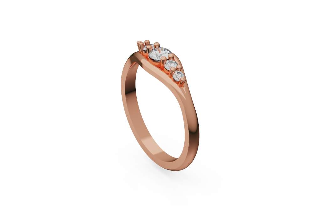 Marquise Top Diamond Cluster Band With Round Stones