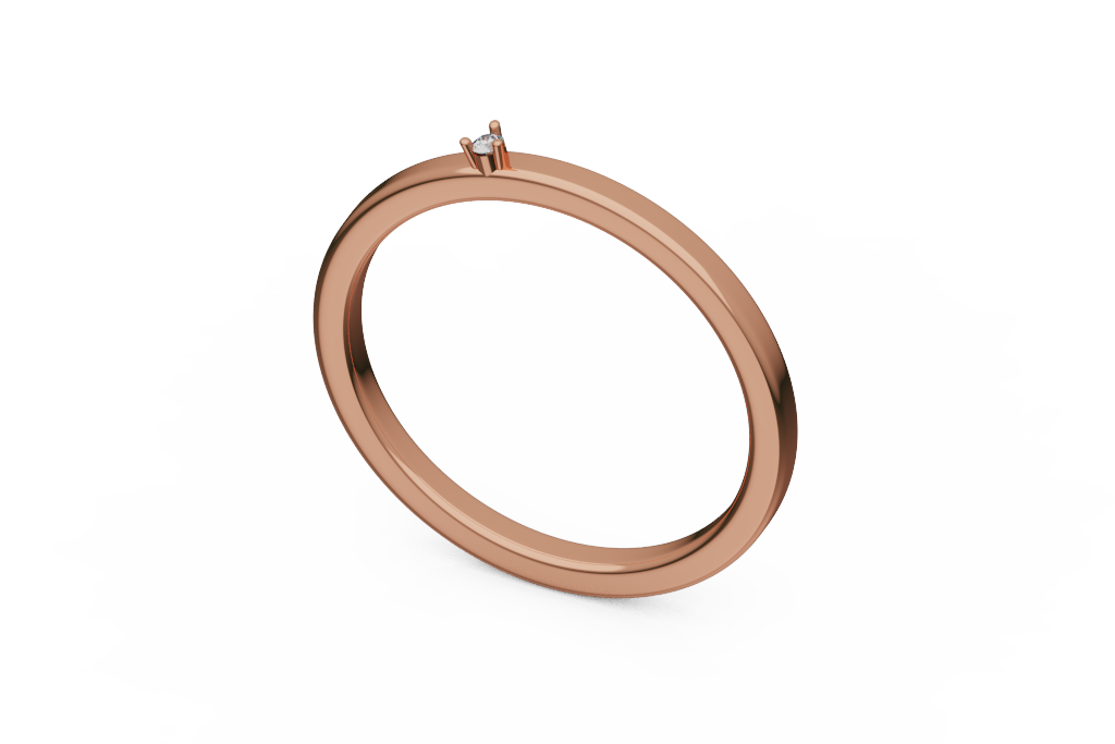 Slim Band With Tiny Diamond Accent