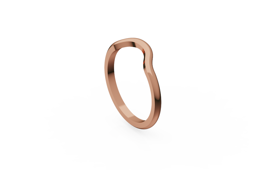 Petite Marquise Solitaire Ring With Plain Band