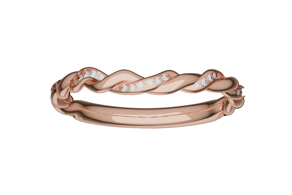 Contour Pave Twisted Band