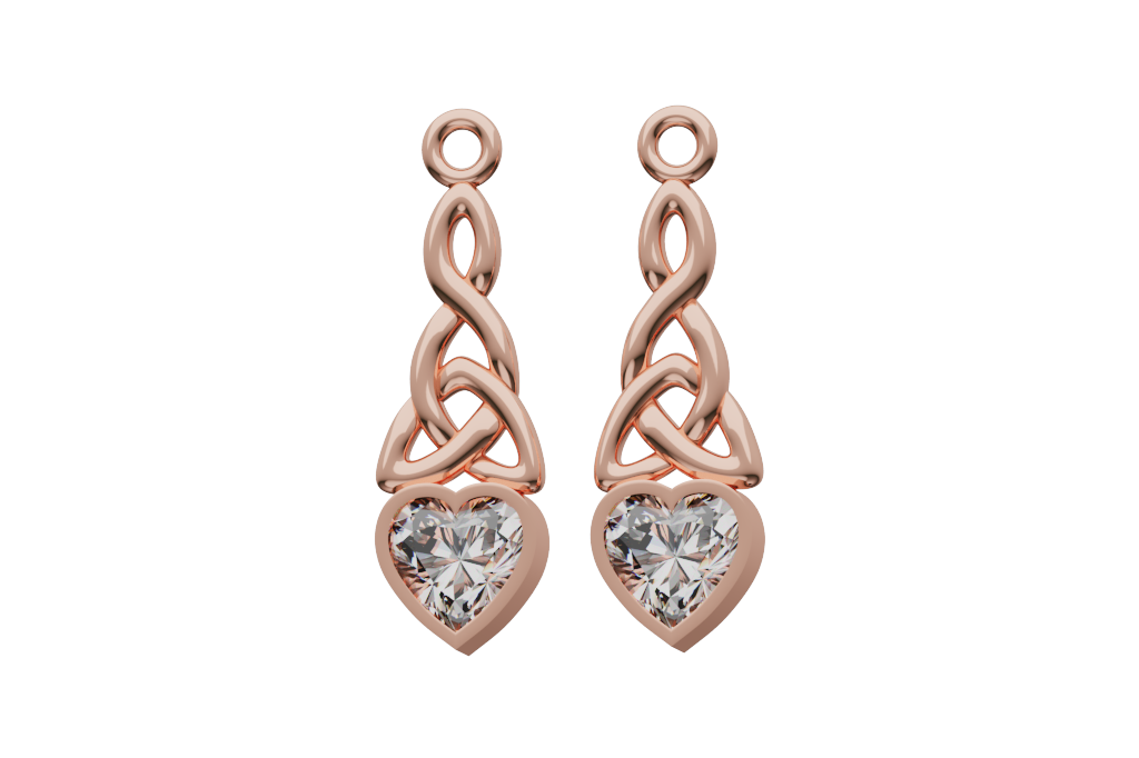 Heart Celtic Drop Earrings