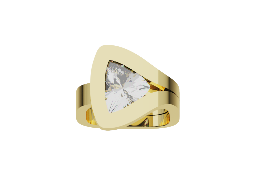 Trillion Solitaire Ring