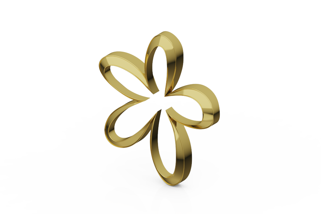 Open Five Petal Flower Pendant