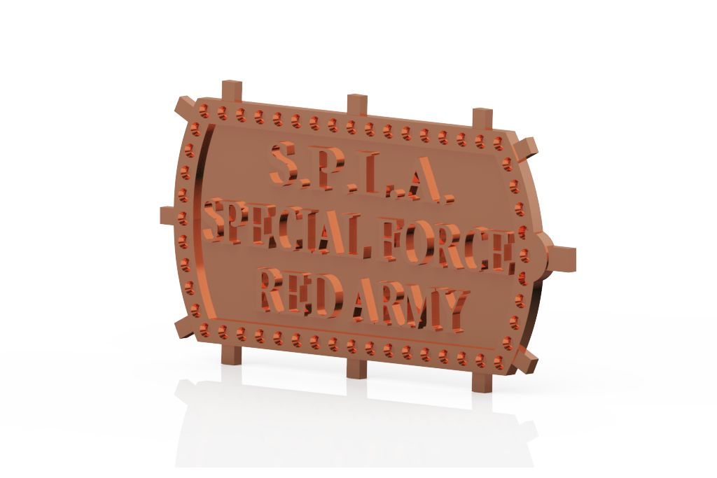 Custom Military Plaque Pendant With Cutout Lettering