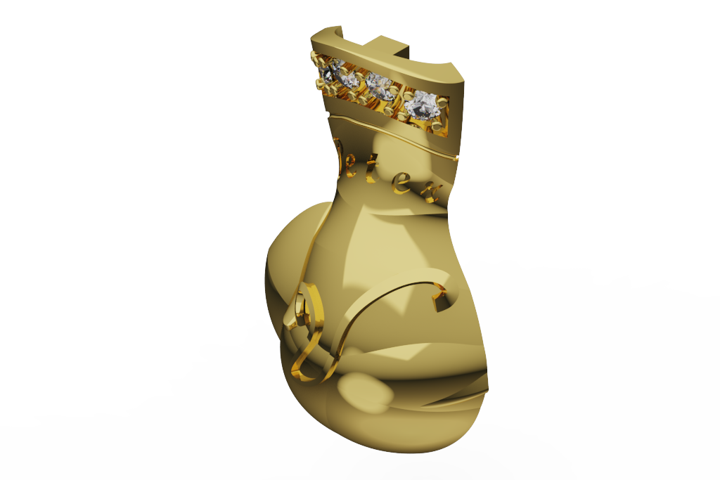 Diamond Accent Boxing Glove Pendant