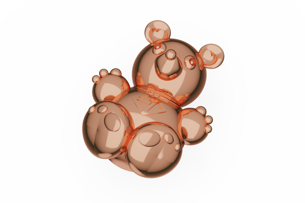 Polished Teddy Bear Pendant Charm