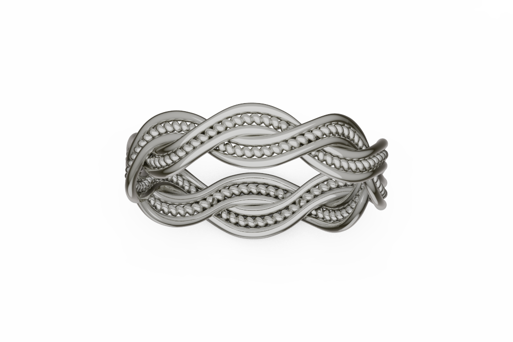 Braided Rope Wedding Band