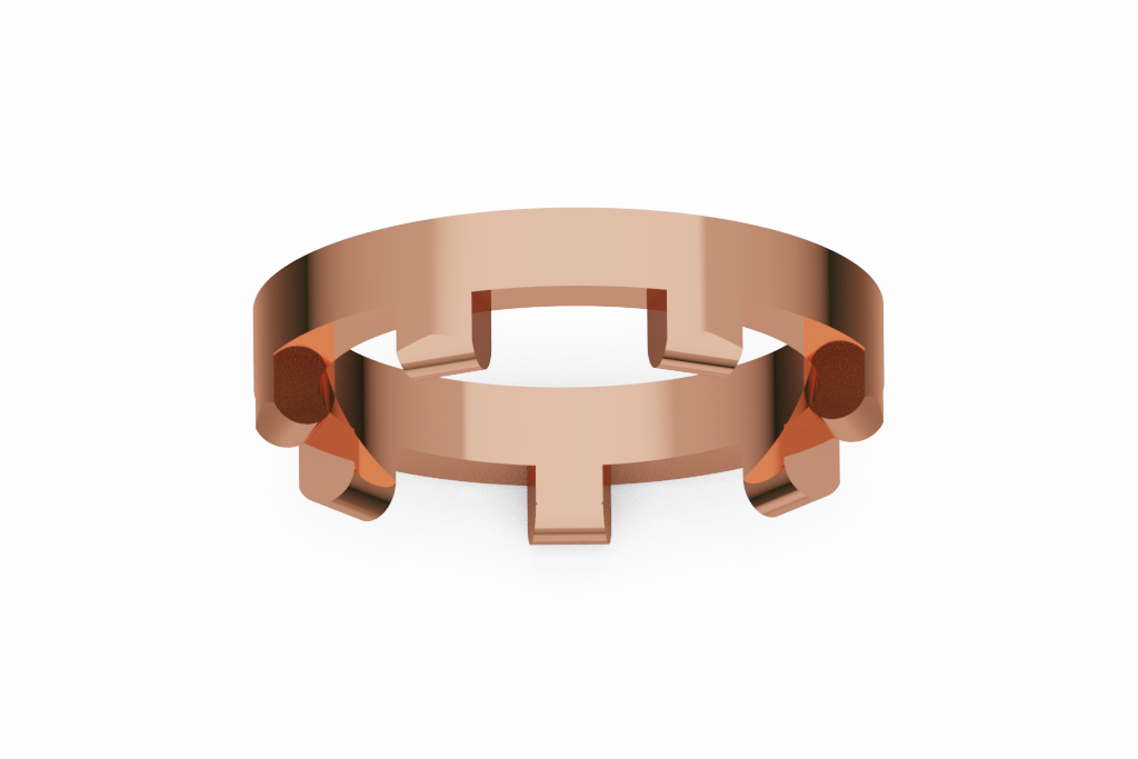 Open Geometric Cross Link Fashion Band