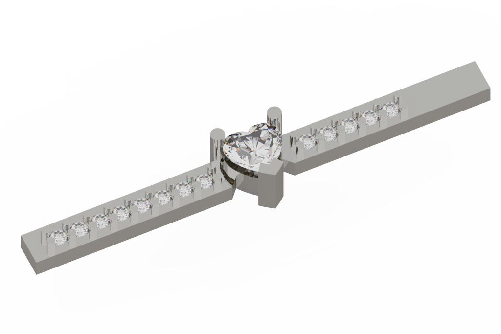 Straight Diamond Bar Finding With Round Center