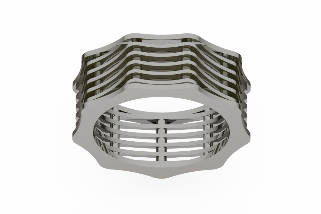 Wide Open Ribbed Fashion Band